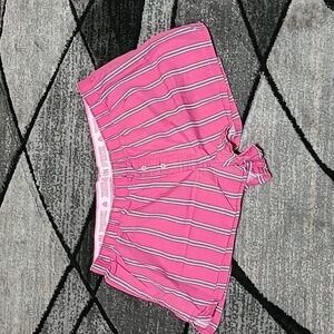 VINTAGE VICTORIA SECRET PINK I ONLY SLEEP IN PINK COTTON STRIPE SHORTS